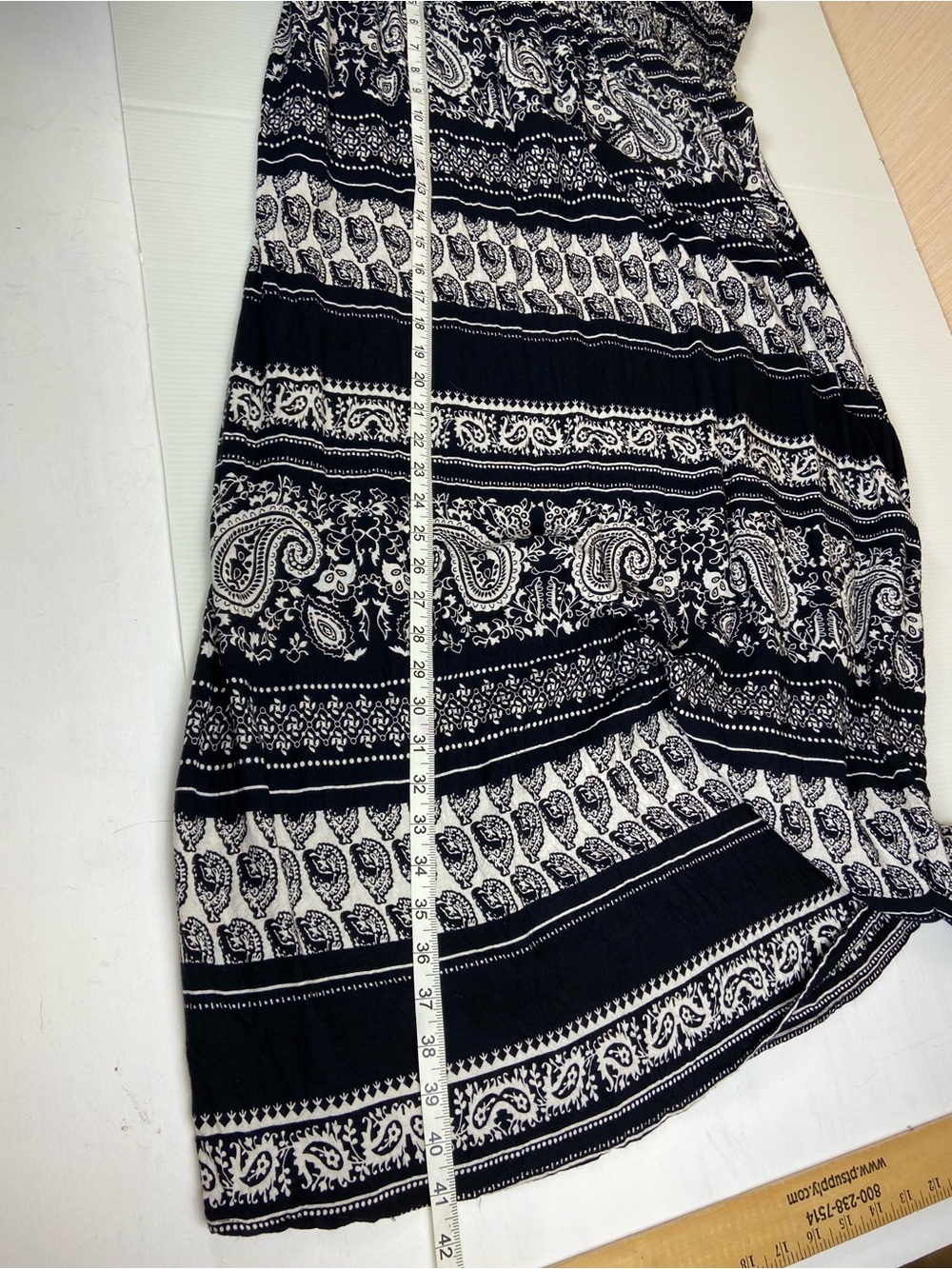 Kim Rogers Woman 1X Paisley Maxi Dress Black White Sleeveless Rayon - Picture 6 of 6